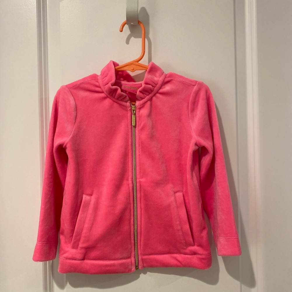 EUC Lilly Pulitzer Velour Jacket - Size XS (2-3)